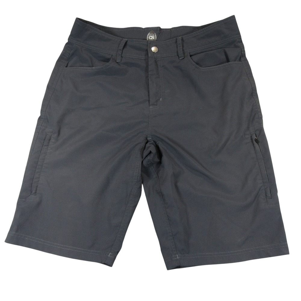 Club Ride Mens Shorts 34 x 12 Gray Cycling Mountain Biking Cargo Pocket Stretch